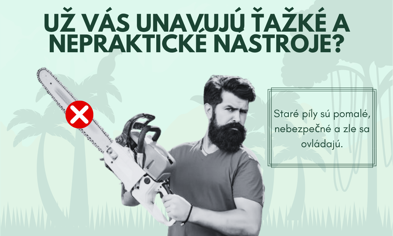 Akumulatorska verižna žaga v akciji